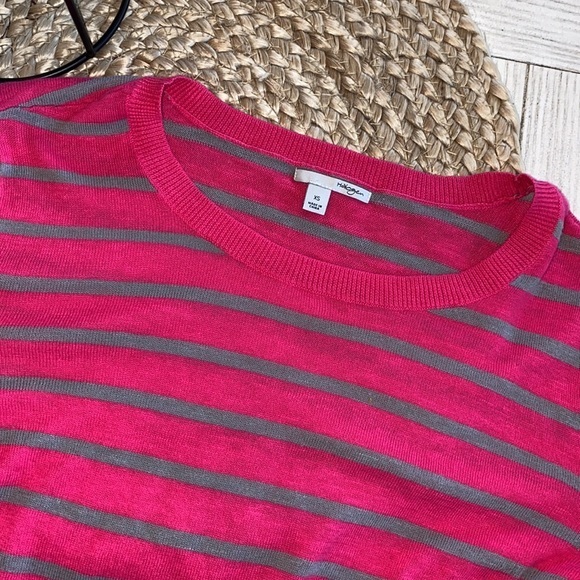 Halogen NWOT pink striped crewneck sweater size XS - Picture 3 of 4